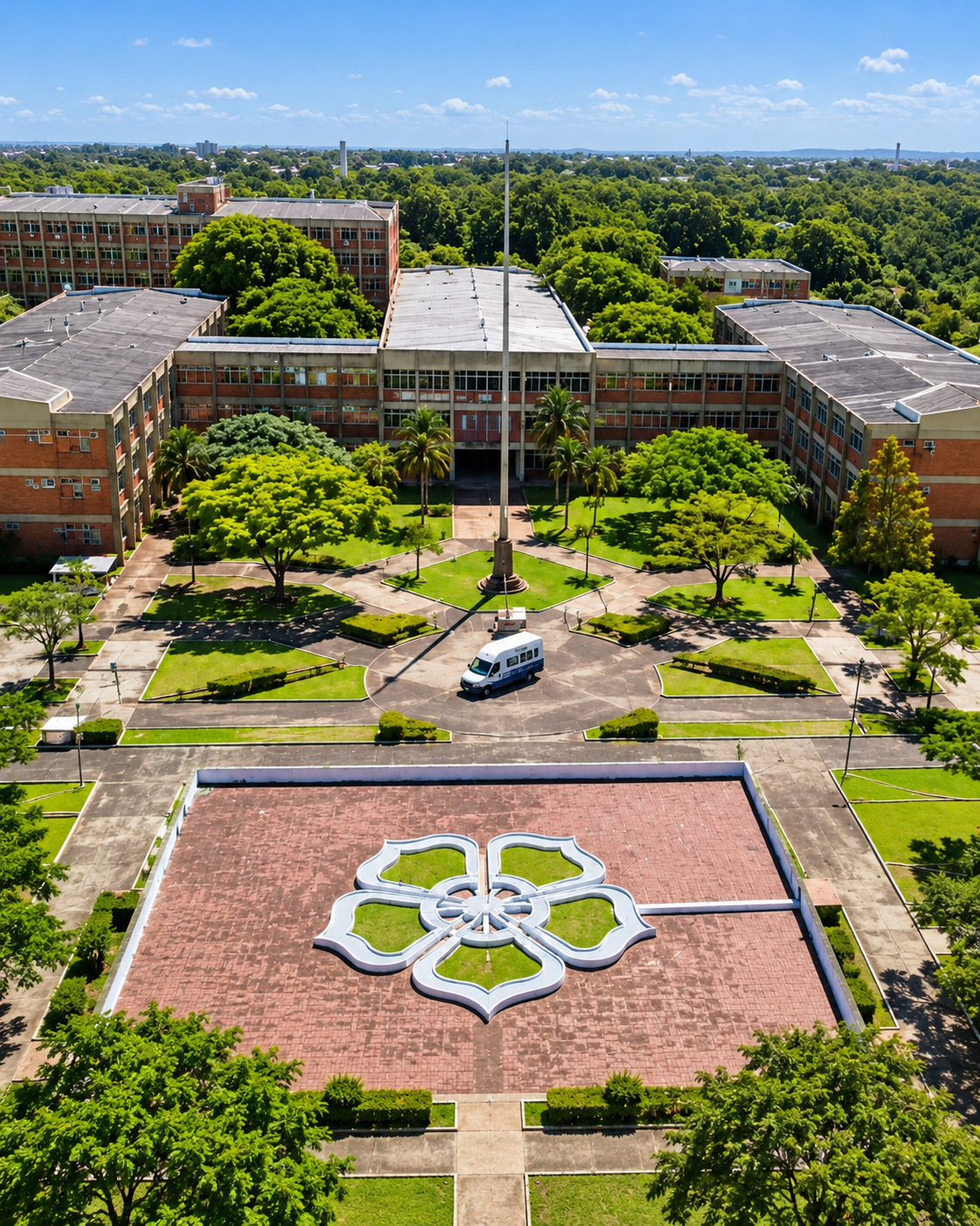 Campus da universidade onde Patrícia se formou em Direito